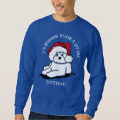 KiniArt Bichon Frise Sweatshirt de Noël (Devant)