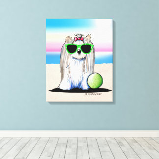 KiniArt Biewer Yorkie Terrier Canvas Afdruk