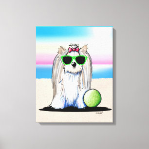 KiniArt Biewer Yorkie Terrier Canvas Afdrukken