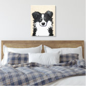KiniArt Border Collie Canvas Print (Insitu (Slaapkamer))