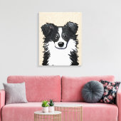 KiniArt Border Collie Canvas Print (Insitu (Woonkamer))