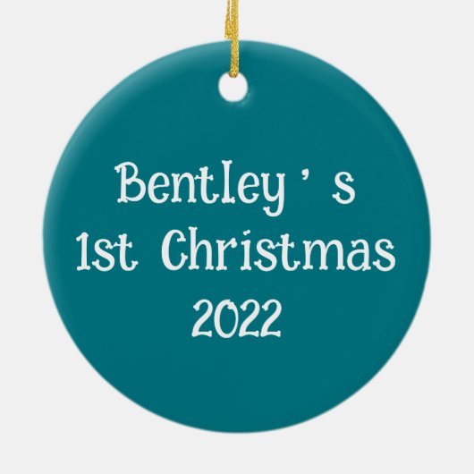 KiniArt Border Terrier Ceramic Ornament (Achterkant)