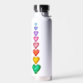 KiniArt Bouteille d'eau Coeurs aquarellés (Gauche)