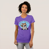 KiniArt Bruine Witte Hond T-shirt (Voorkant volledig)