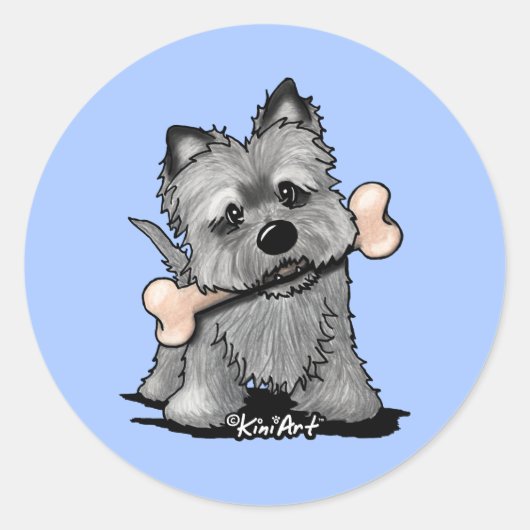 KiniArt Cairn Bone Appetit Stickers (Voorkant)