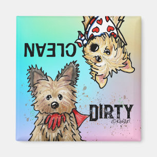 KiniArt Cairn Clean Dirty Dishwasher Magnet Magneet