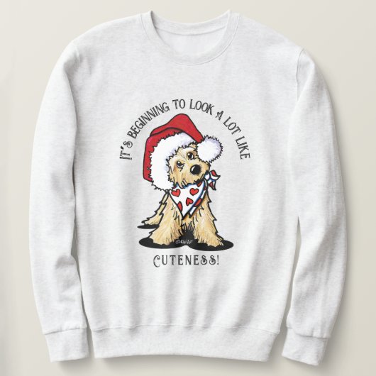 KiniArt Cairn Terrier Sweatshirt de Noël (Design devant)