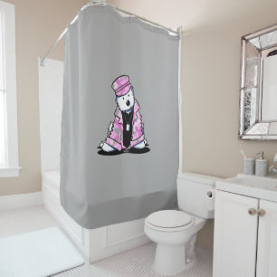 KiniArt Camo rose Westies Douche rideau