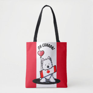 KiniArt Canadese Westie Boodschaptas Draagtas