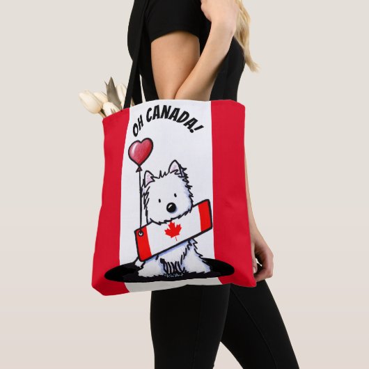 KiniArt Canadian Westie Canvas tas (Dichtbij)