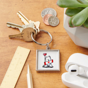 KiniArt Canadian Westie Sleutelhanger