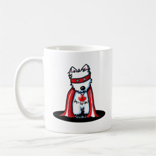KiniArt Canadian Westie Superheld Koffiemok