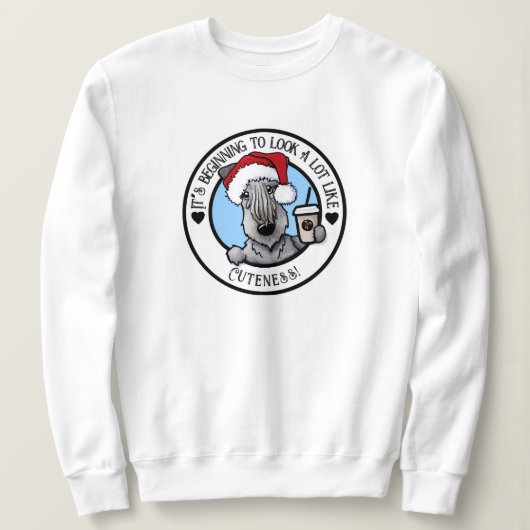 KiniArt Cesky Terrier Sweatshirt de Noël (Design devant)
