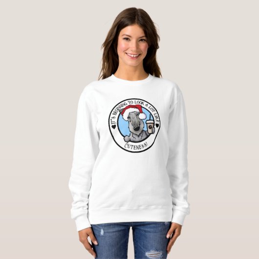 KiniArt Cesky Terrier Sweatshirt de Noël (Devant entier)
