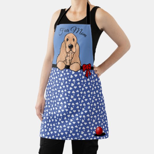 KiniArt Cocker Spaniel All-Over Print Apron Schort (Insitu)