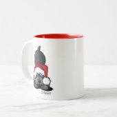 KiniArt Cocker Spaniel-kerstMok Tweekleurige Koffiemok (Voorkant links)