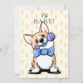 KiniArt Corgi Baby Shower Invitations (Devant)