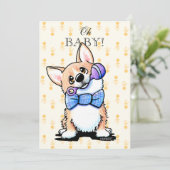 KiniArt Corgi Baby Shower Invitations (Debout devant)