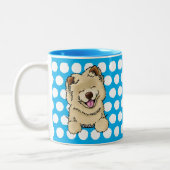 KiniArt crème souriante Chow Mug (Gauche)