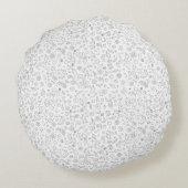 KiniArt Curious Français Bulldog Coussin rond (Dos)