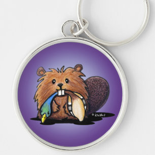 KiniArt Cute Beaver Sleutelhanger