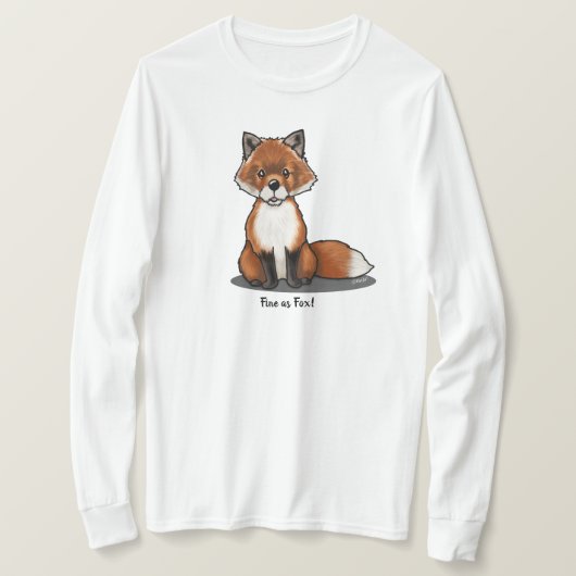 KiniArt Cute Fox T-Shirt (Design voorkant)