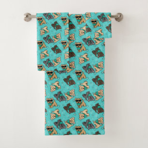 KiniArt Cutieface Caire Ensemble de serviettes de