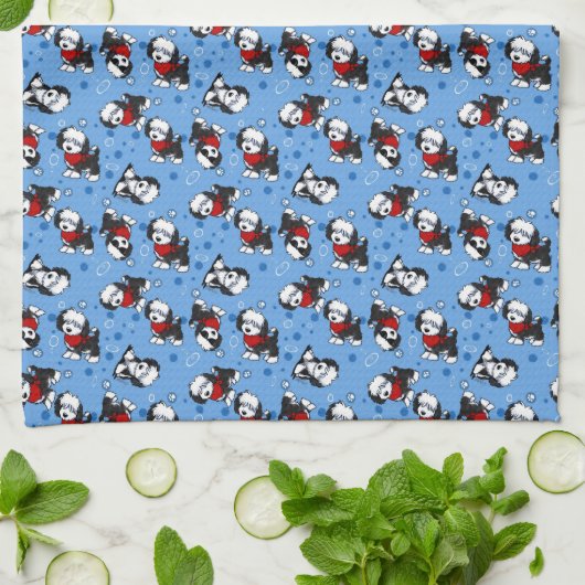 KiniArt Cutieface Havanese Kitchen Towel Theedoek (Gevouwen)