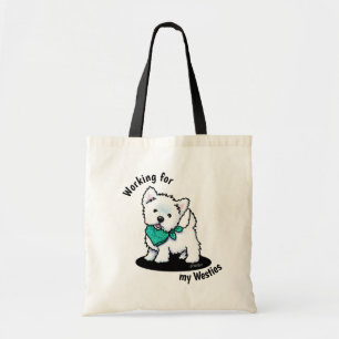 KiniArt Cutieface Westie Boodschappentas Tote Bag