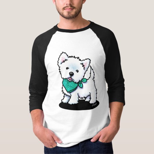 KiniArt Cutieface Westie T-shirt (Voorkant)