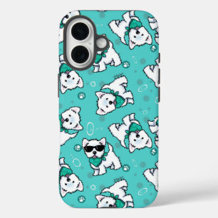 KiniArt Cutieface Westies iPhone 16 Hoesje