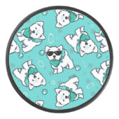 KiniArt Cutieface Westies Hockey Puck (Voorkant)