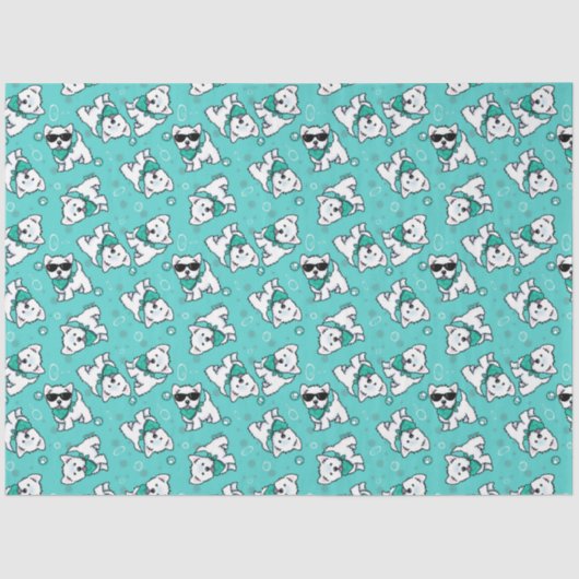 KiniArt Cutieface Westies Tissuepapier (Voorkant)