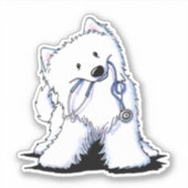 KiniArt Doctor Samoyed Sticker (Voorkant)
