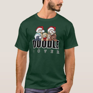 KiniArt Doodle Lover Kerst T-Shirt