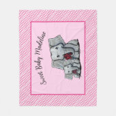 KiniArt Elephant Fleece Blanket (Voorkant)