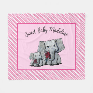 KiniArt Elephant Fleece Blanket Deken
