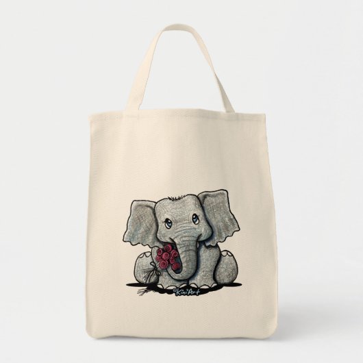 KiniArt Elephant Grocery Bag Tote Bag (Voorkant)
