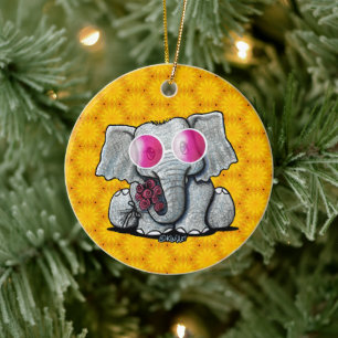 KiniArt Elephant Keramisch Ornament