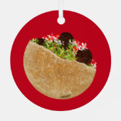 KiniArt Falafel Sandwich Metalen Ornament (Achterkant)