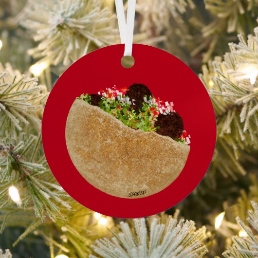 KiniArt Falafel Sandwich Metalen Ornament (Insitu)
