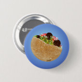 KiniArt Falafel Sandwich Ronde Button 5,7 Cm (Voorkant /achterkant)