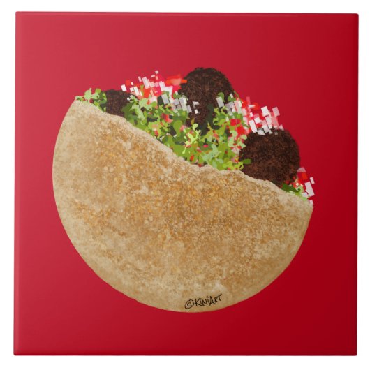 KiniArt Falafel Sandwich Tegeltje (Voorkant)