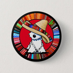 KiniArt Fiesta Westie Classic Ronde Button 5,7 Cm