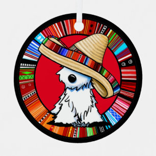 KiniArt Fiesta Westie Metalen Ornament