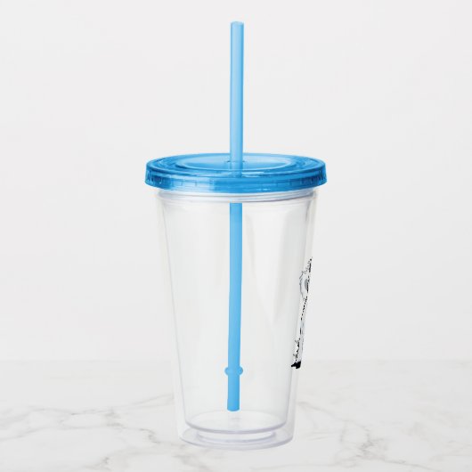 KiniArt Fluffyt Westie Acrylic Tumbler Acryl Drinkbeker (Rechts)