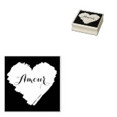 KiniArt French Heart Rubberstempel (Gestempeld)