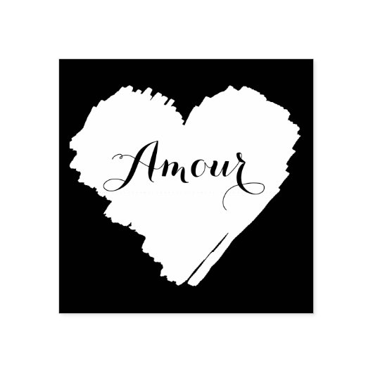 KiniArt French Heart Rubberstempel (Afrduk)