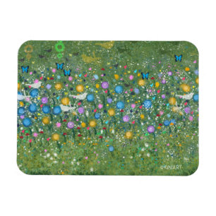 KiniArt Garden Abstracte Vogels en vlinders Magneet