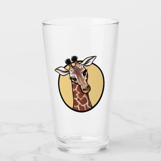 KiniArt Giraffe Lover Glass Cup Glas (Voorkant)
